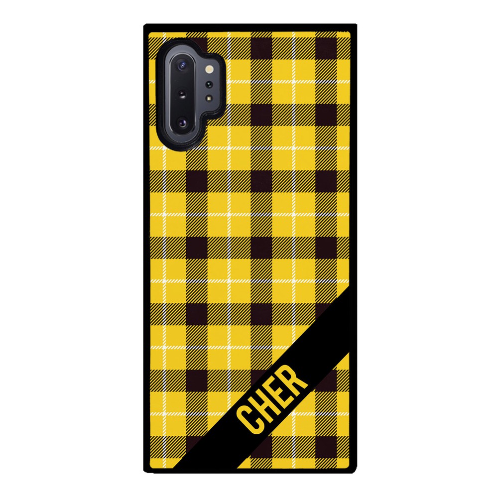 90s Yellow Plaid As If Retro Personalized Samsung Phone Case