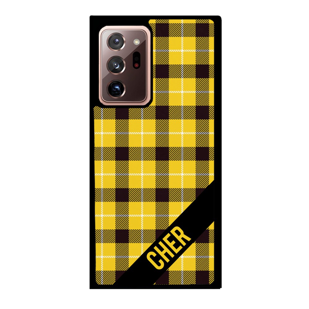 90s Yellow Plaid As If Retro Personalized Samsung Phone Case