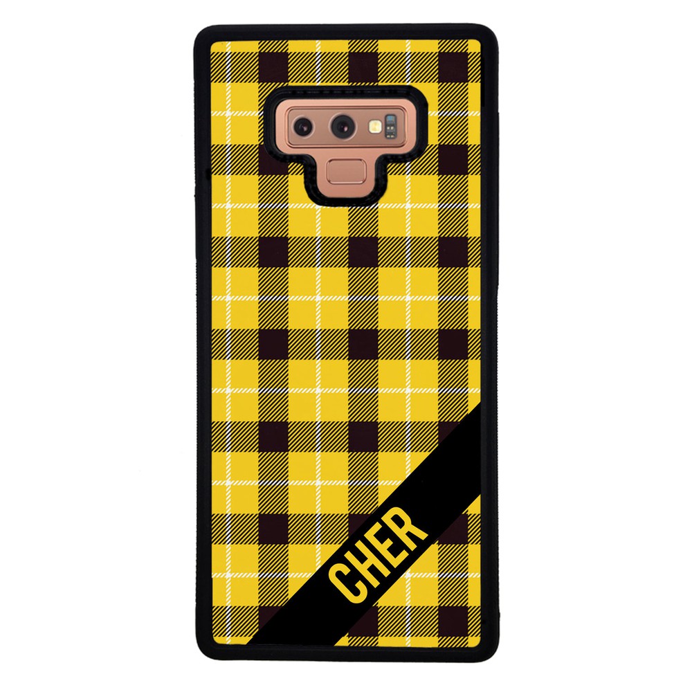 90s Yellow Plaid As If Retro Personalized Samsung Phone Case
