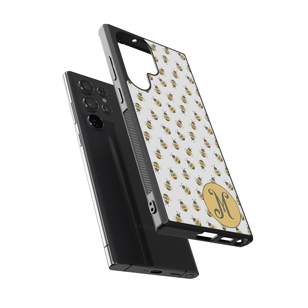 Cute Little Honey Bees Initial Samsung Phone Case