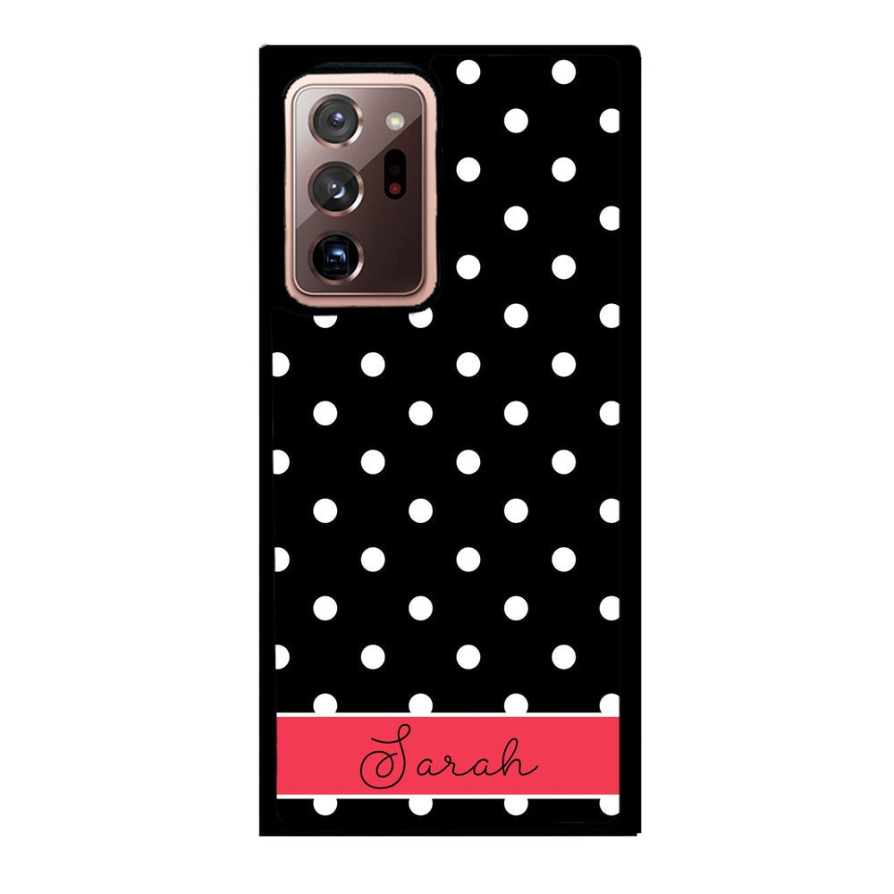 Black Polka Dot Red Personalized Samsung Phone Case