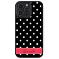 Black Polka Dot Red Personalized Apple iPhone Case