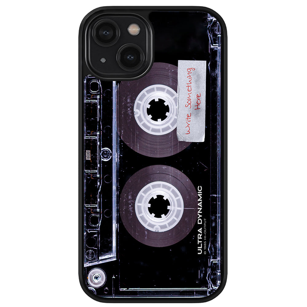 Clear Black Retro Cassette Tape Personalized Apple iPhone Case