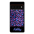 Leopard Skin Purple and Blue Gold Foil Personalized Google Phone Case