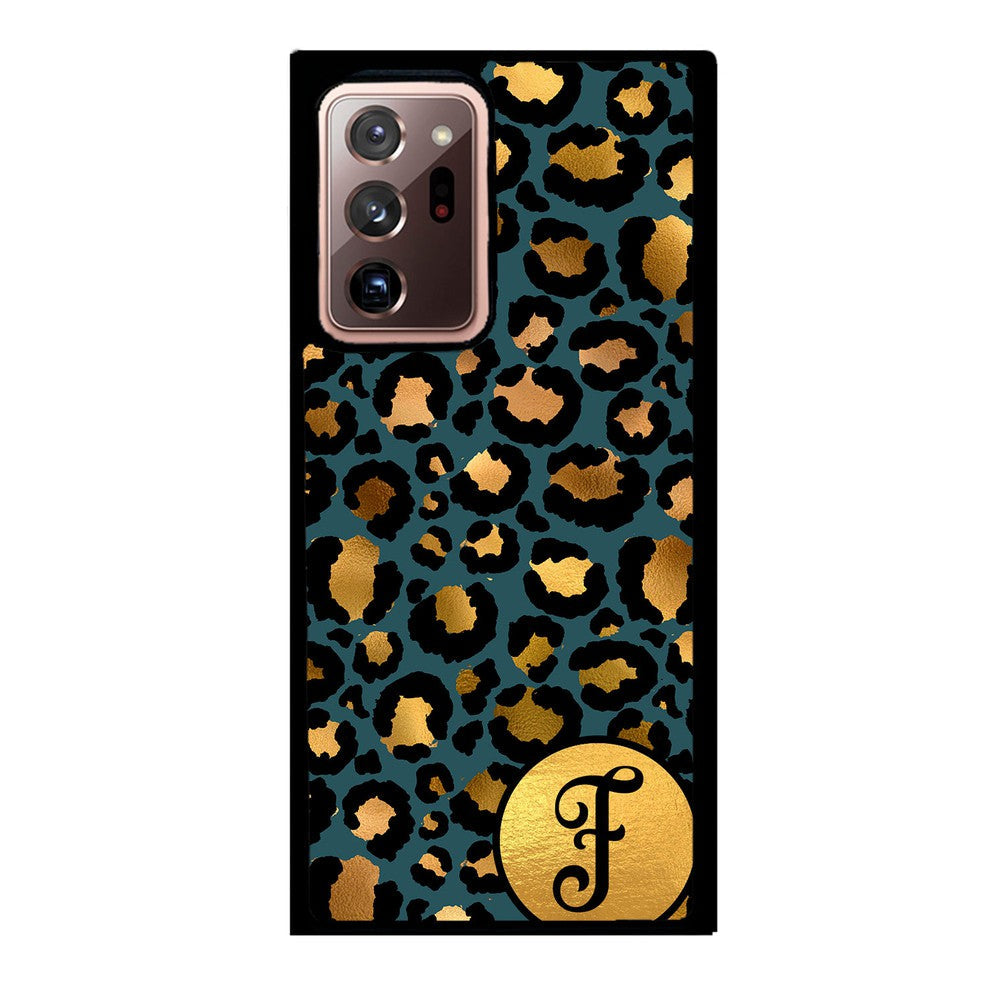 Blue Gold Foil Leopard Skin Personalized Samsung Phone Case
