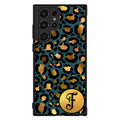 Blue Gold Foil Leopard Skin Personalized Samsung Phone Case
