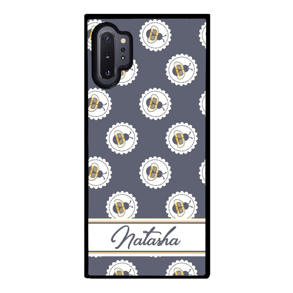 Blue Honey Bumble Bee Personalized Samsung Phone Case