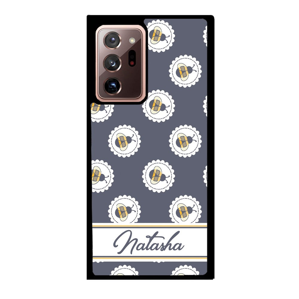 Blue Honey Bumble Bee Personalized Samsung Phone Case