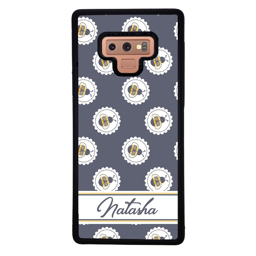 Blue Honey Bumble Bee Personalized Samsung Phone Case