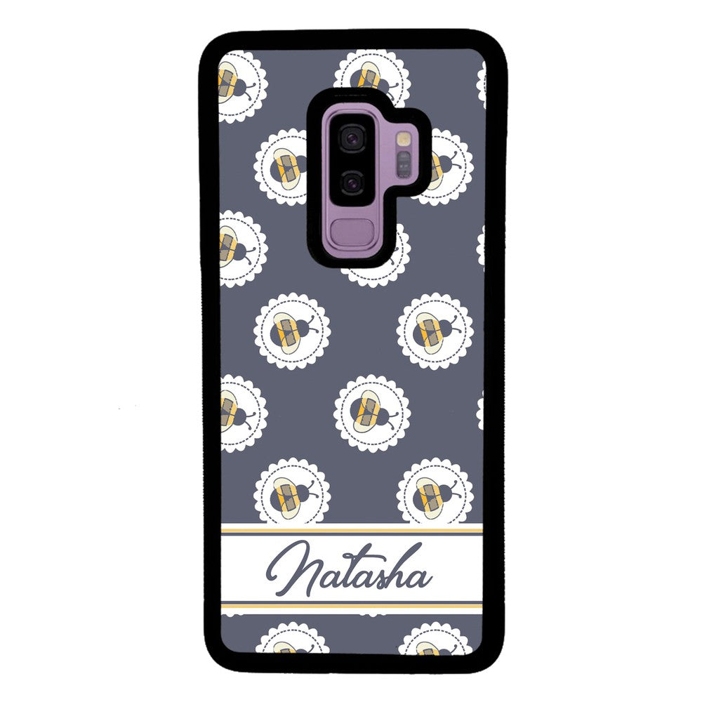 Blue Honey Bumble Bee Personalized Samsung Phone Case