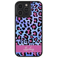 Pink and Blue Leopard Skin Personalized Apple iPhone Case