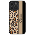 Leopard Skin Brown and Black Personalized Apple iPhone Case
