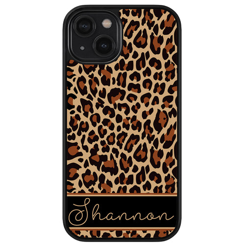 Brown Leopard Skin Personalized Apple iPhone Case