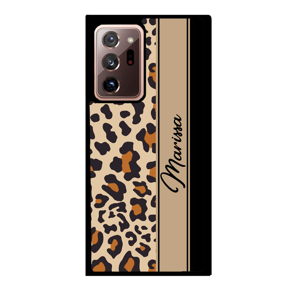 Leopard Skin Brown and Black Personalized Samsung Phone Case
