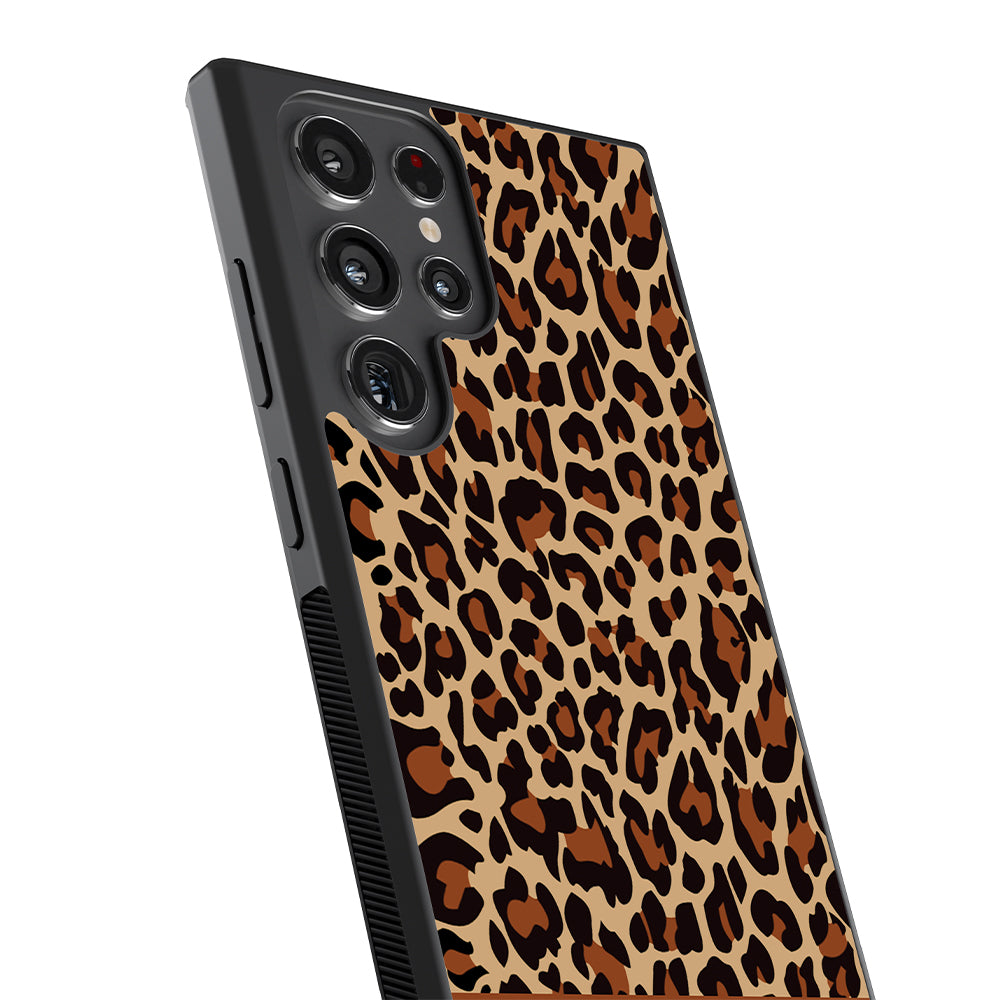 Brown Leopard Skin Personalized Samsung Phone Case