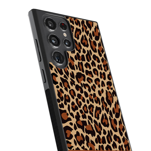 Brown Leopard Skin Personalized Samsung Phone Case
