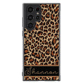 Brown Leopard Skin Personalized Samsung Phone Case