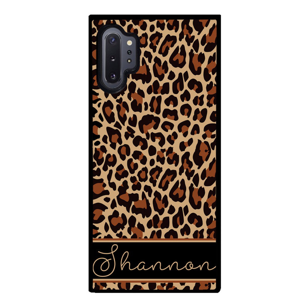Brown Leopard Skin Personalized Samsung Phone Case