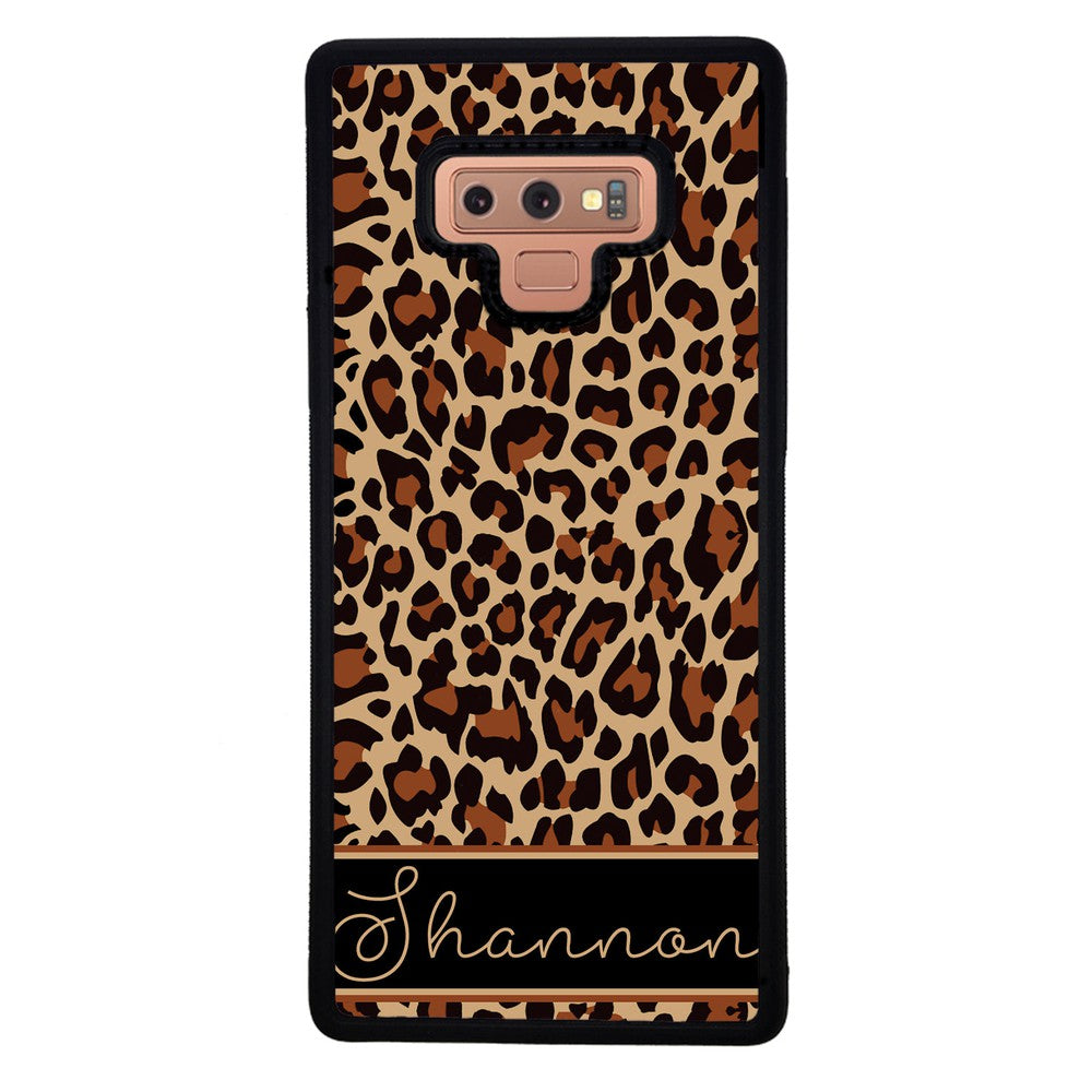 Brown Leopard Skin Personalized Samsung Phone Case