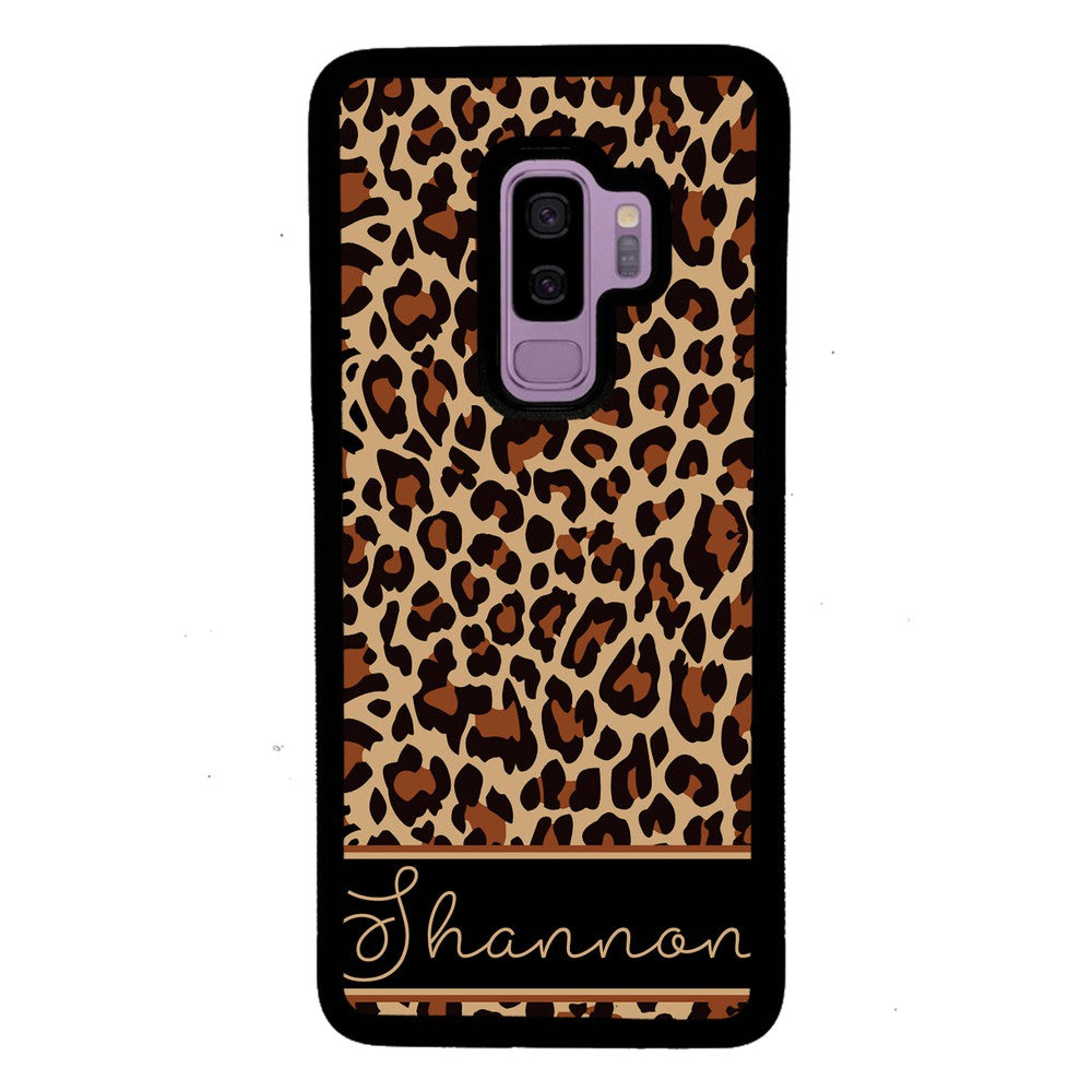 Brown Leopard Skin Personalized Samsung Phone Case