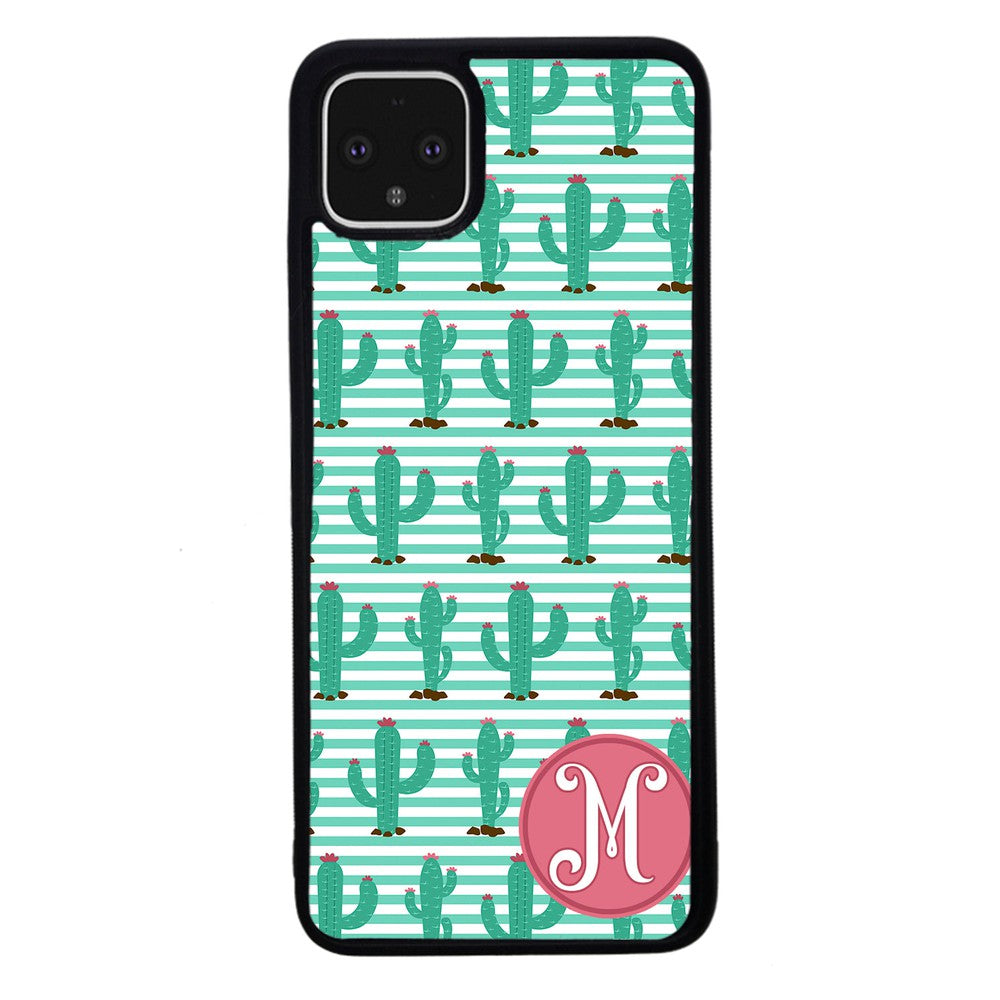 Cute Cactus Initial Google Phone Case