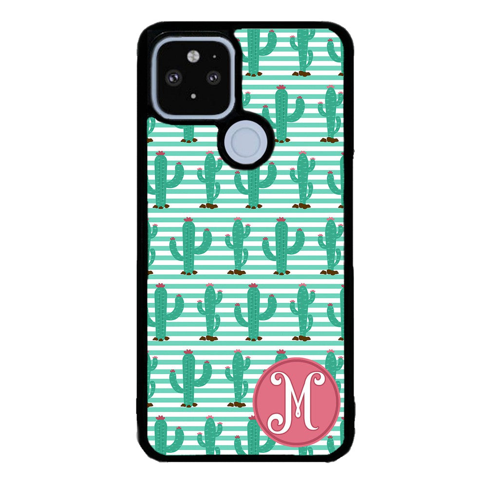 Cute Cactus Initial Google Phone Case