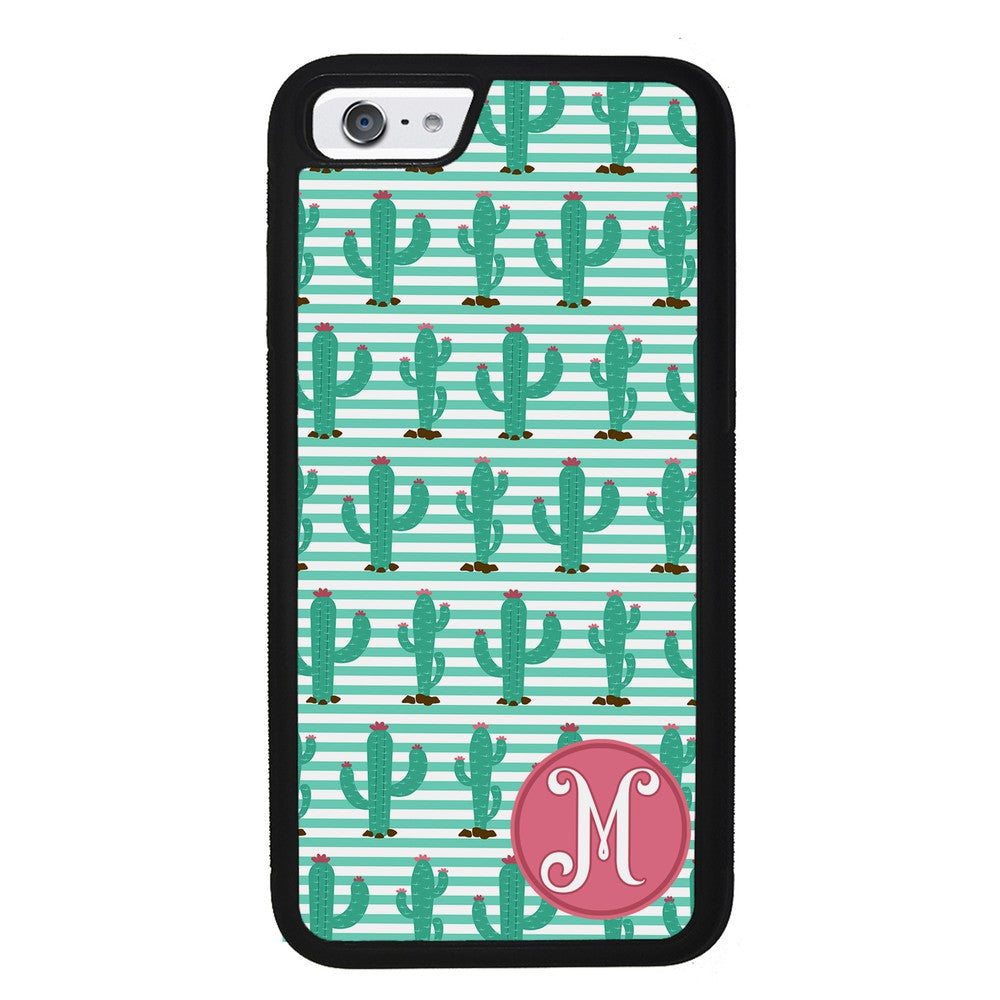 Cute Cactus Initial Apple iPhone Case