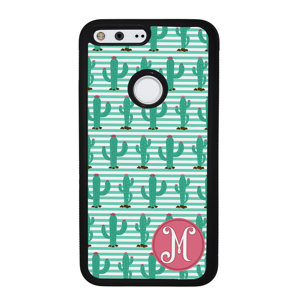 Cute Cactus Initial Google Phone Case