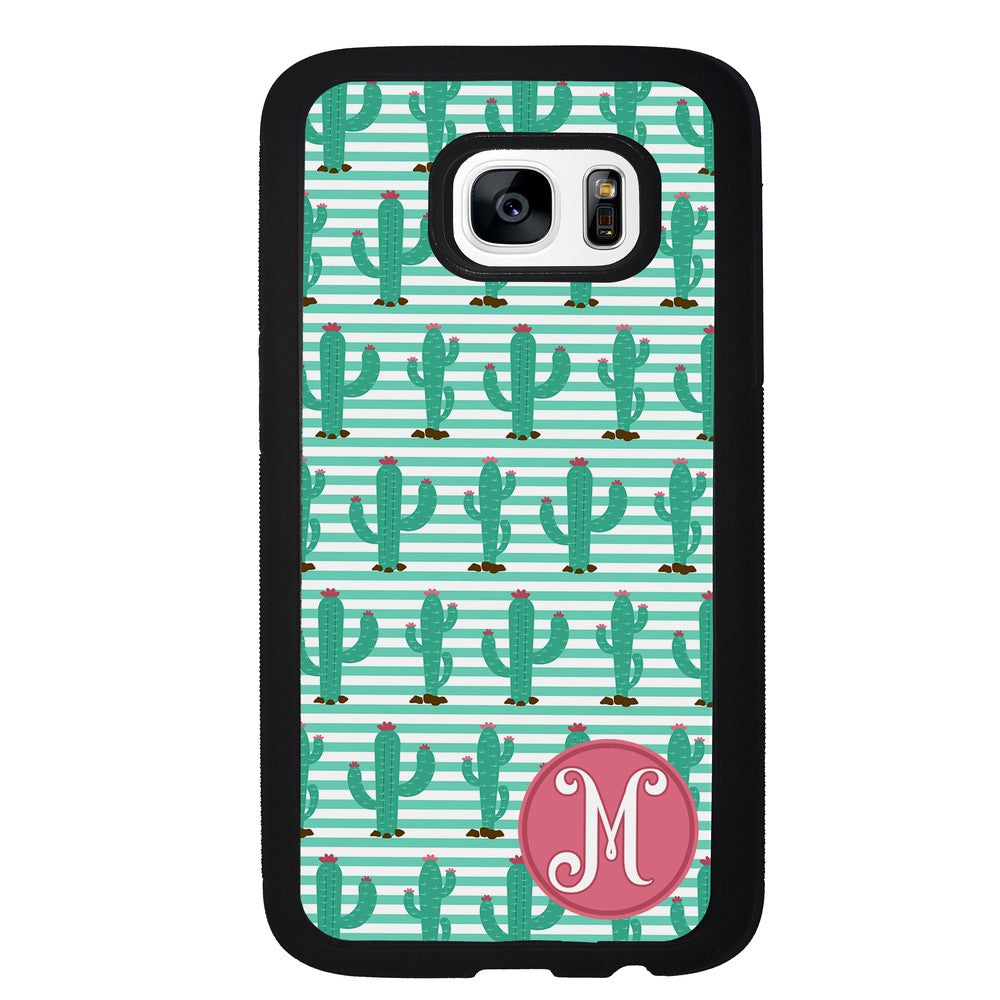 Cute Cactus Initial Samsung Phone Case