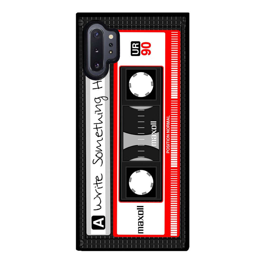 Cassette Tape Black and Red Personalized Samsung Phone Case