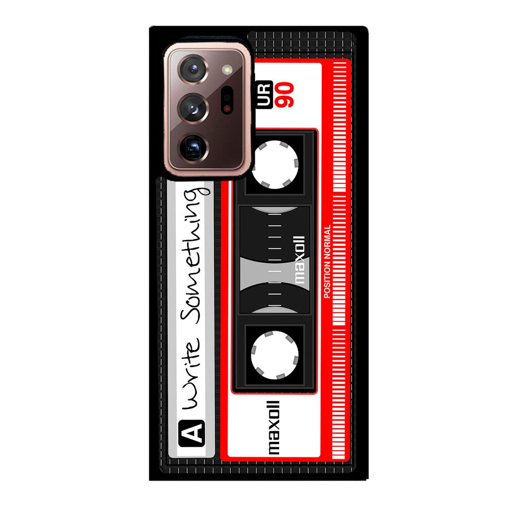 Cassette Tape Black and Red Personalized Samsung Phone Case