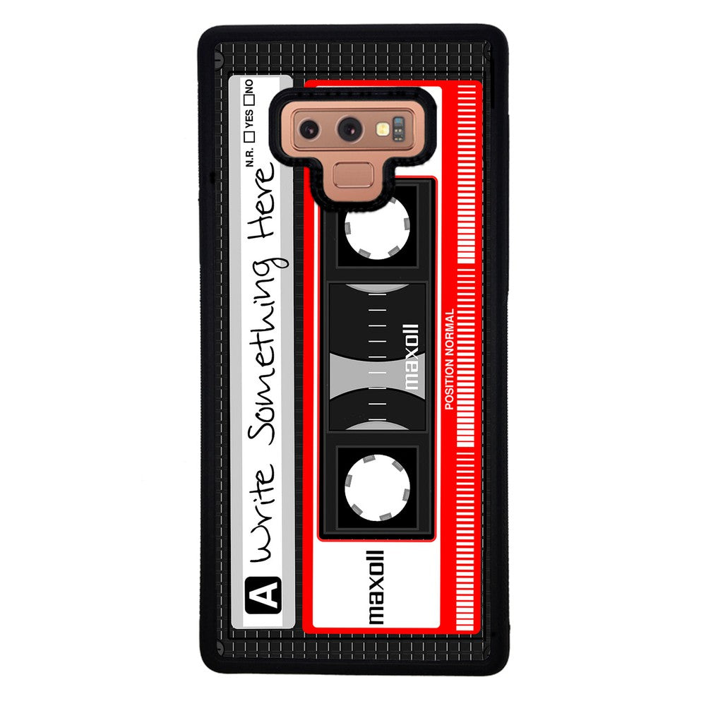 Cassette Tape Black and Red Personalized Samsung Phone Case