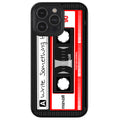 Cassette Tape Black and Red Personalized Apple iPhone Case