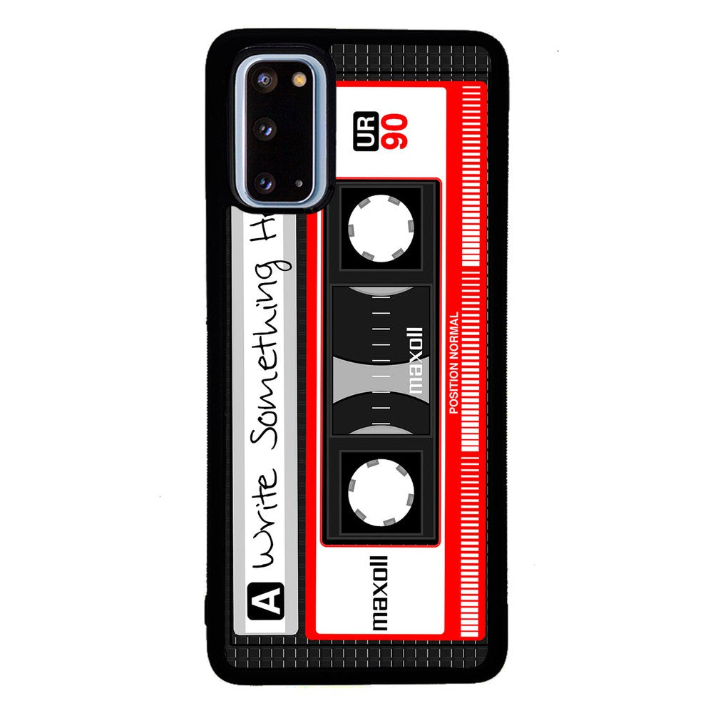 Cassette Tape Black and Red Personalized Samsung Phone Case