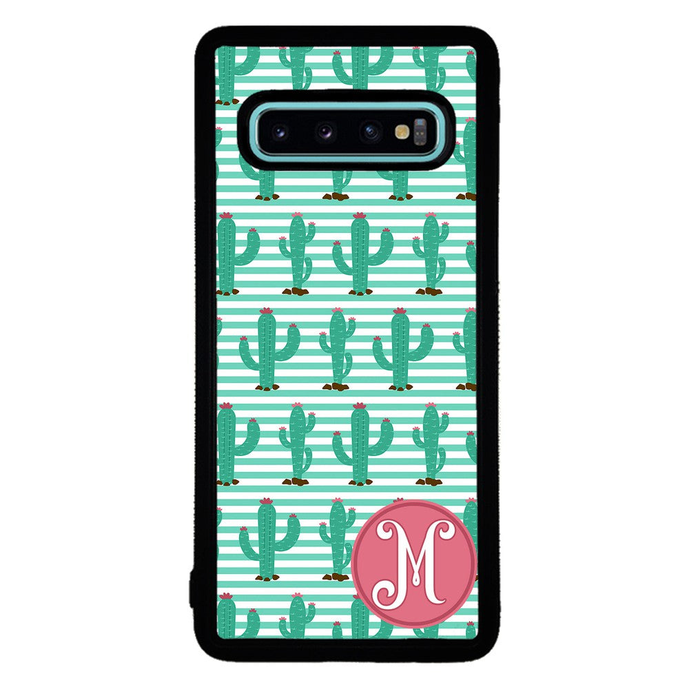 Cute Cactus Initial Samsung Phone Case