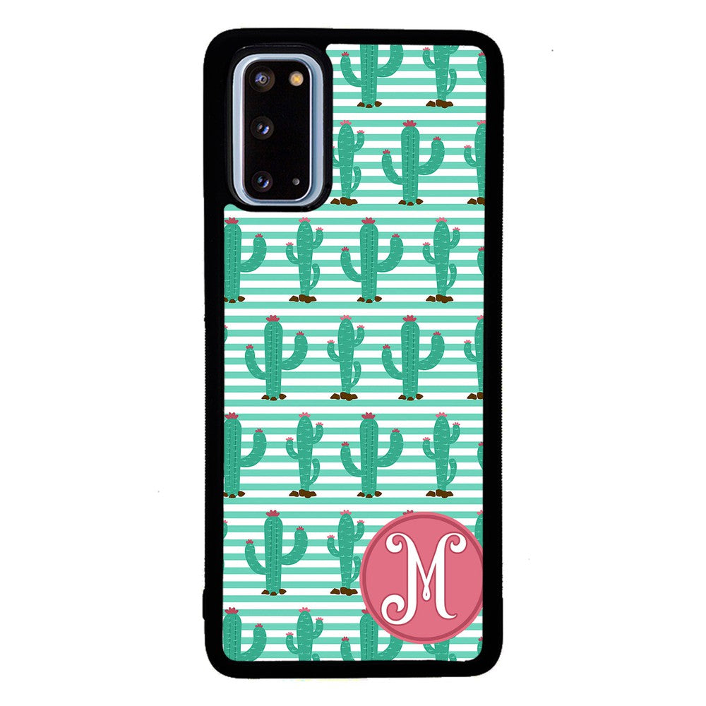 Cute Cactus Initial Samsung Phone Case