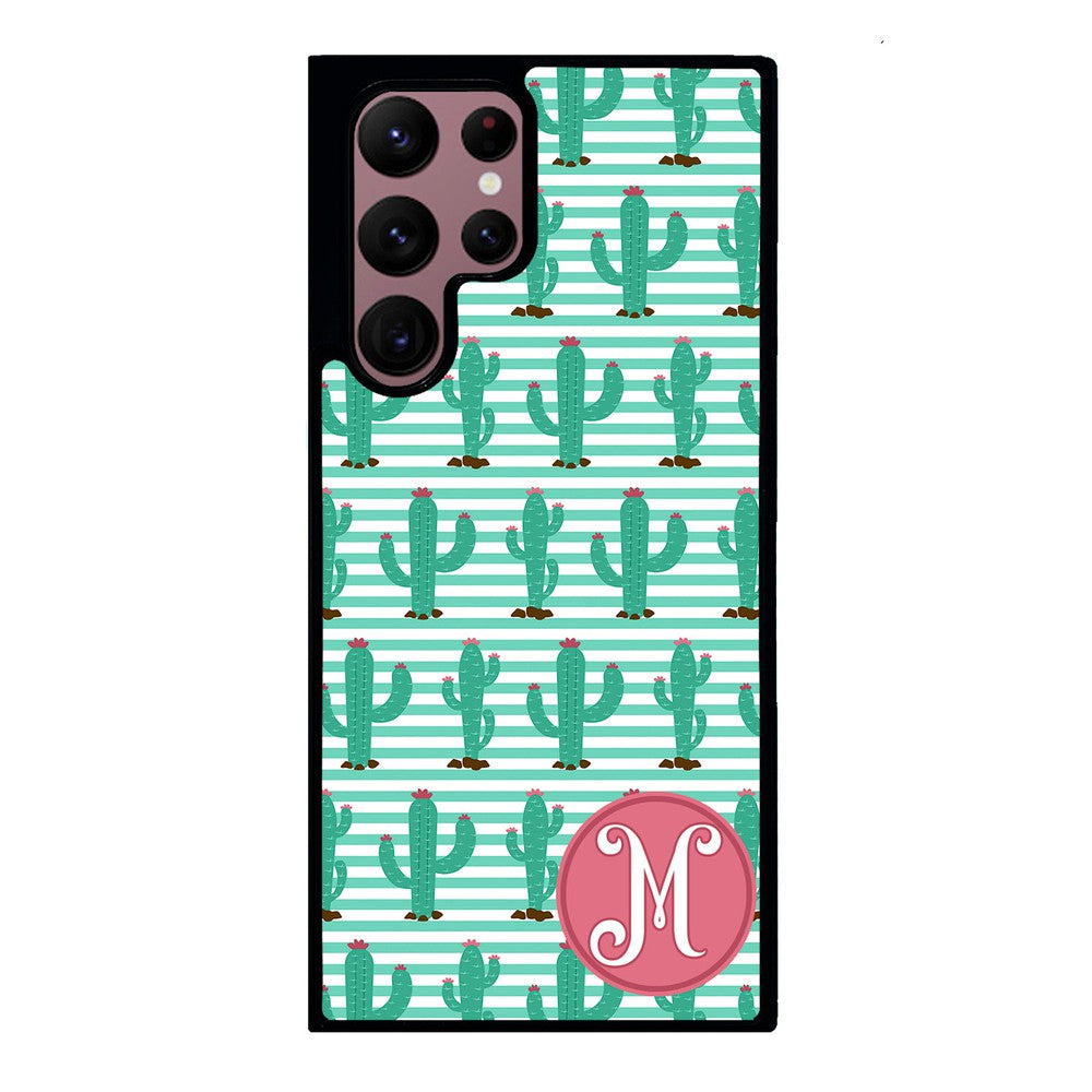 Cute Cactus Initial Samsung Phone Case