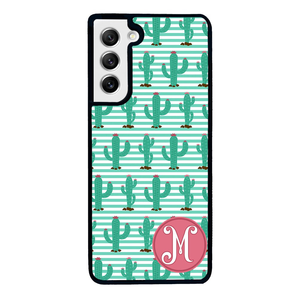 Cute Cactus Initial Samsung Phone Case