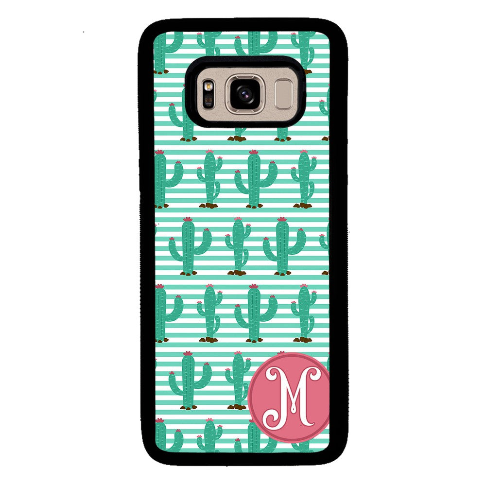 Cute Cactus Initial Samsung Phone Case