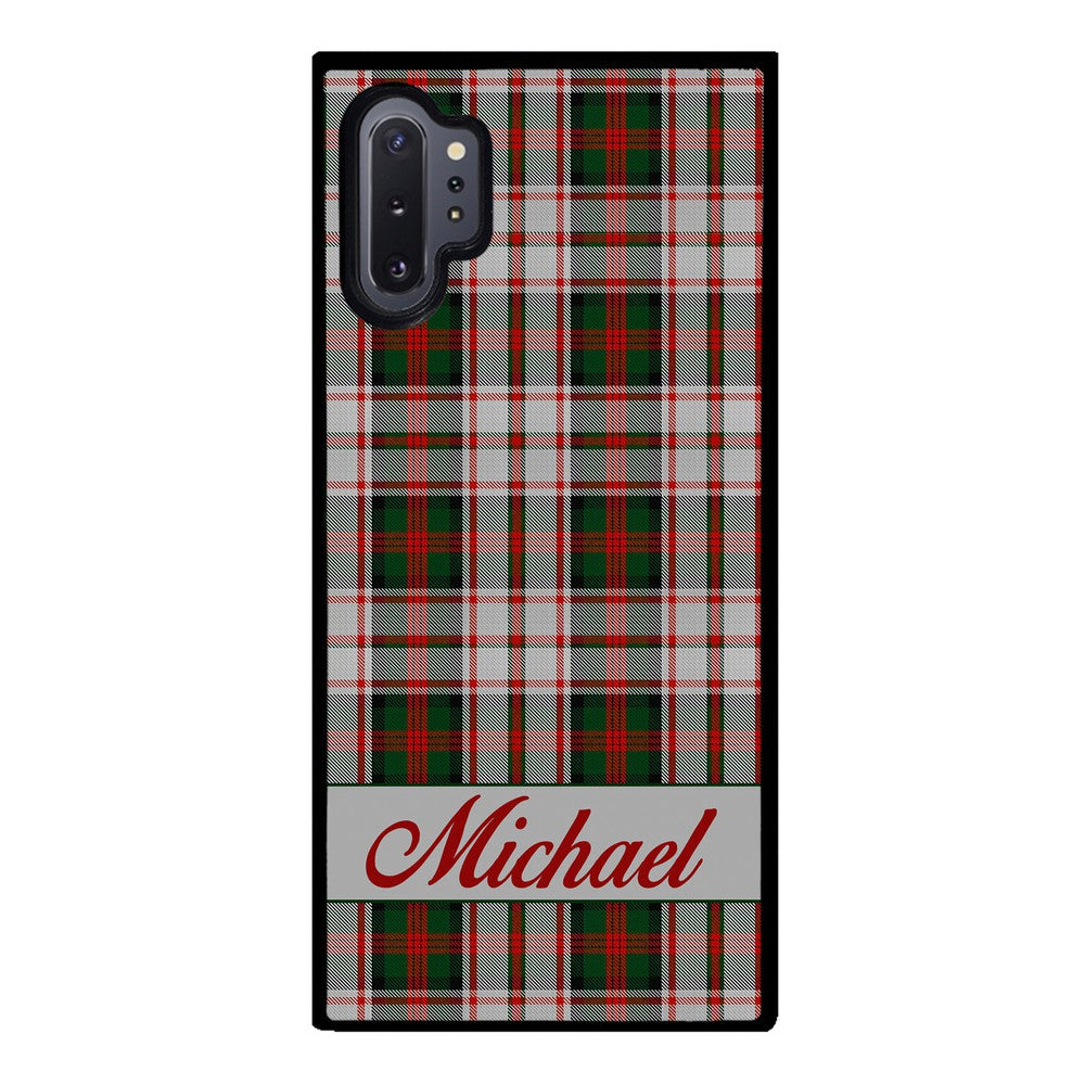 Red and Green Tartan Plaid Personalized Samsung Phone Case