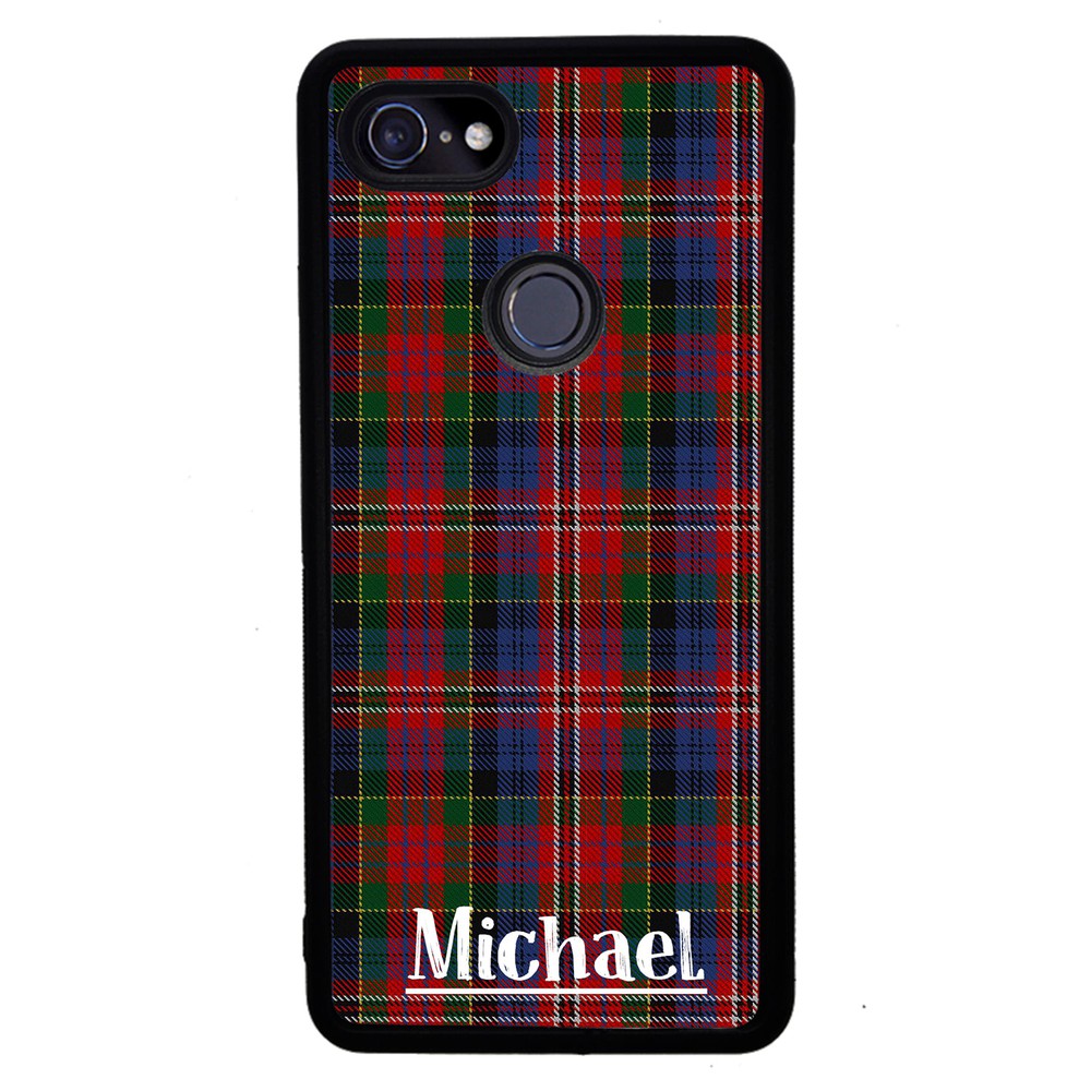 Plaid Tartan Sweater Green Blue and Red Personalized Google Phone Case