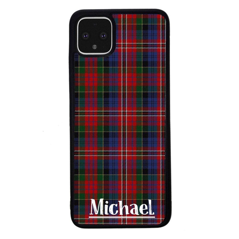 Plaid Tartan Sweater Green Blue and Red Personalized Google Phone Case