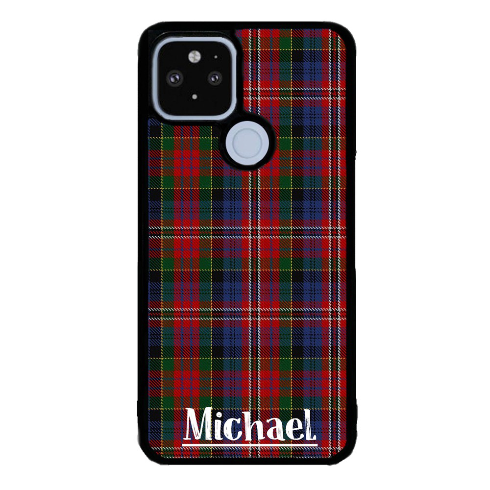 Plaid Tartan Sweater Green Blue and Red Personalized Google Phone Case
