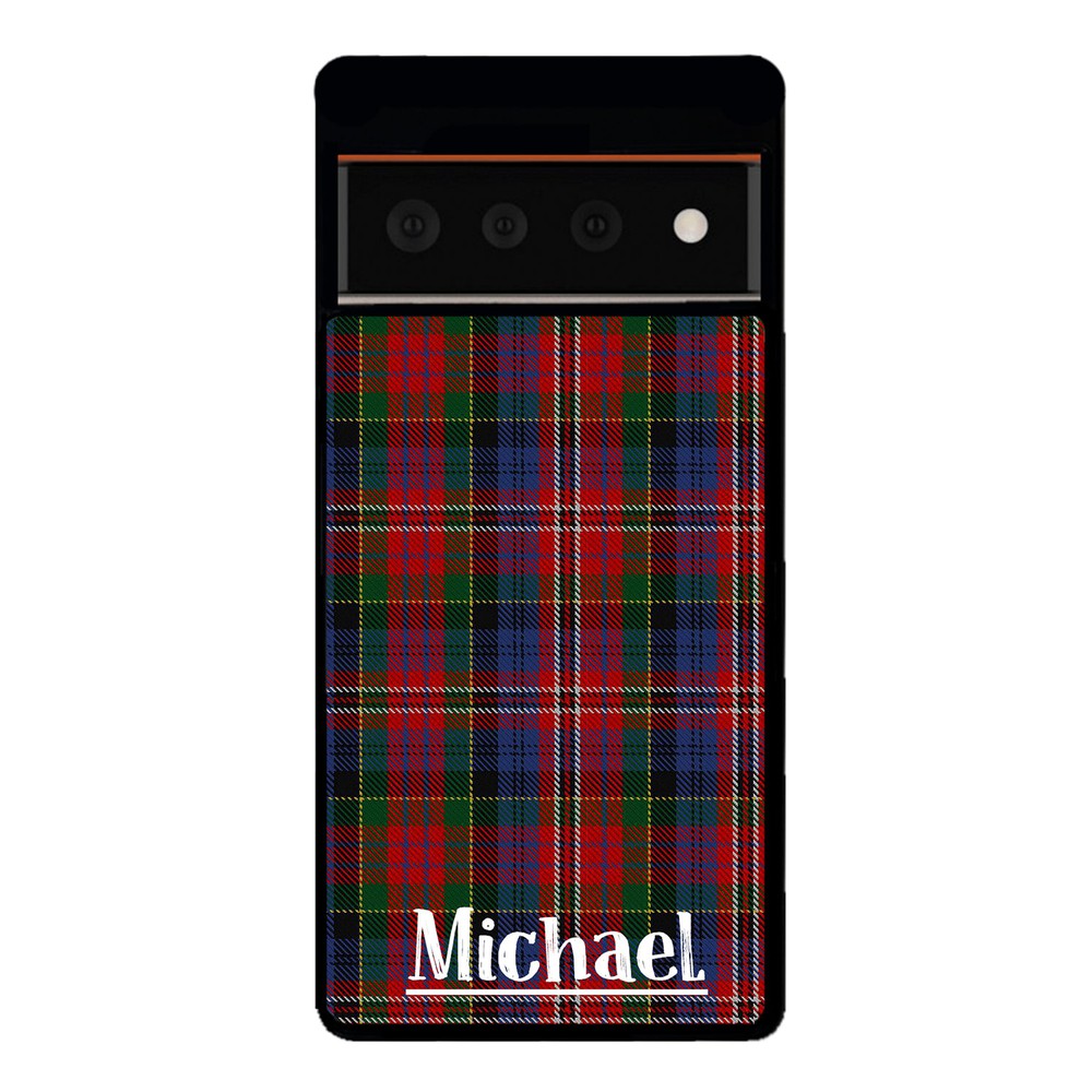 Plaid Tartan Sweater Green Blue and Red Personalized Google Phone Case