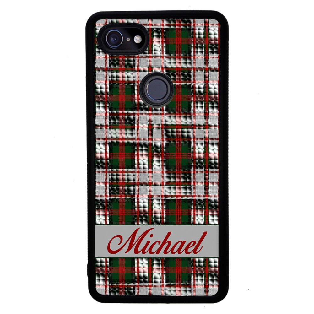 Red and Green Tartan Plaid Personalized Google Phone Case