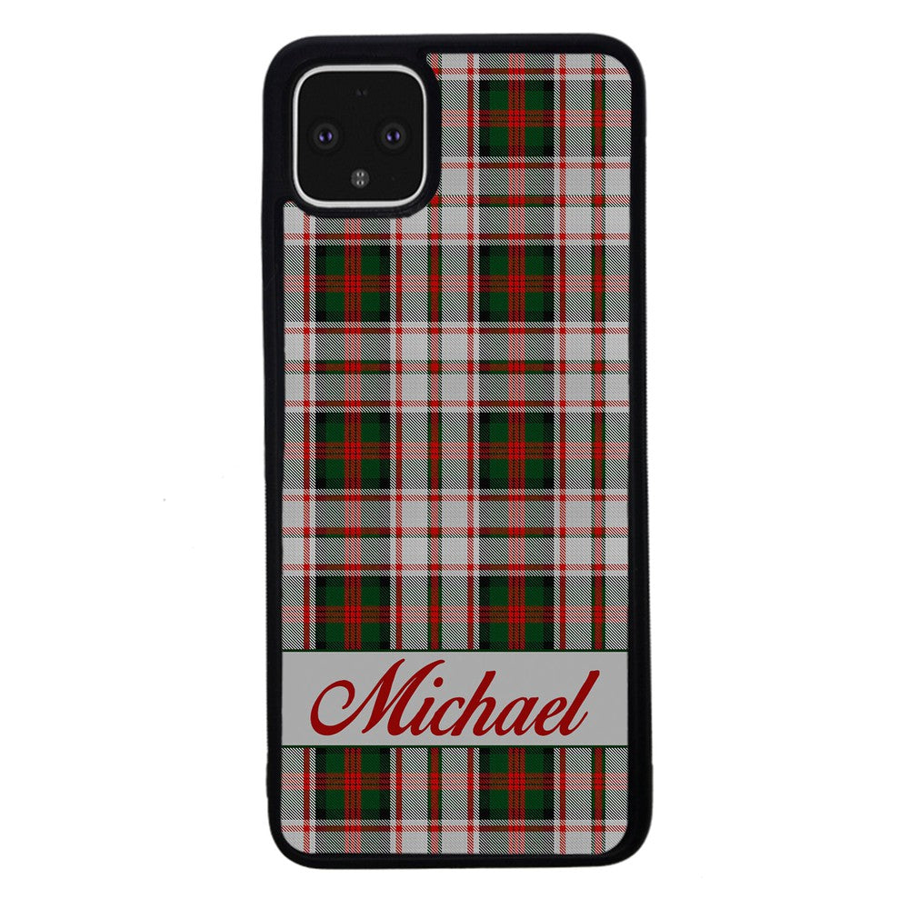 Red and Green Tartan Plaid Personalized Google Phone Case