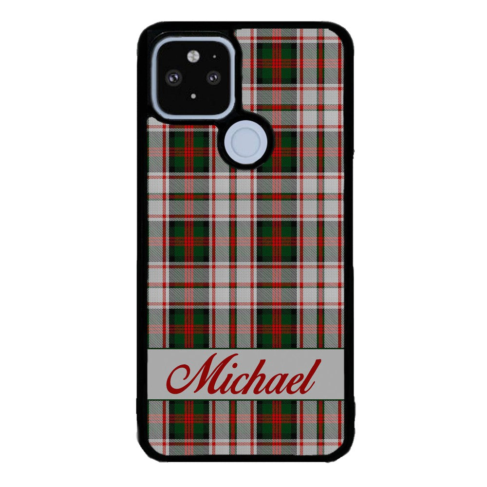 Red and Green Tartan Plaid Personalized Google Phone Case
