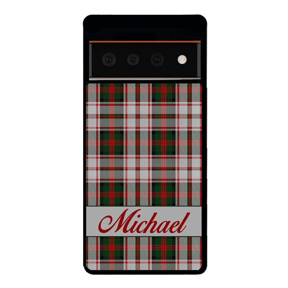 Red and Green Tartan Plaid Personalized Google Phone Case