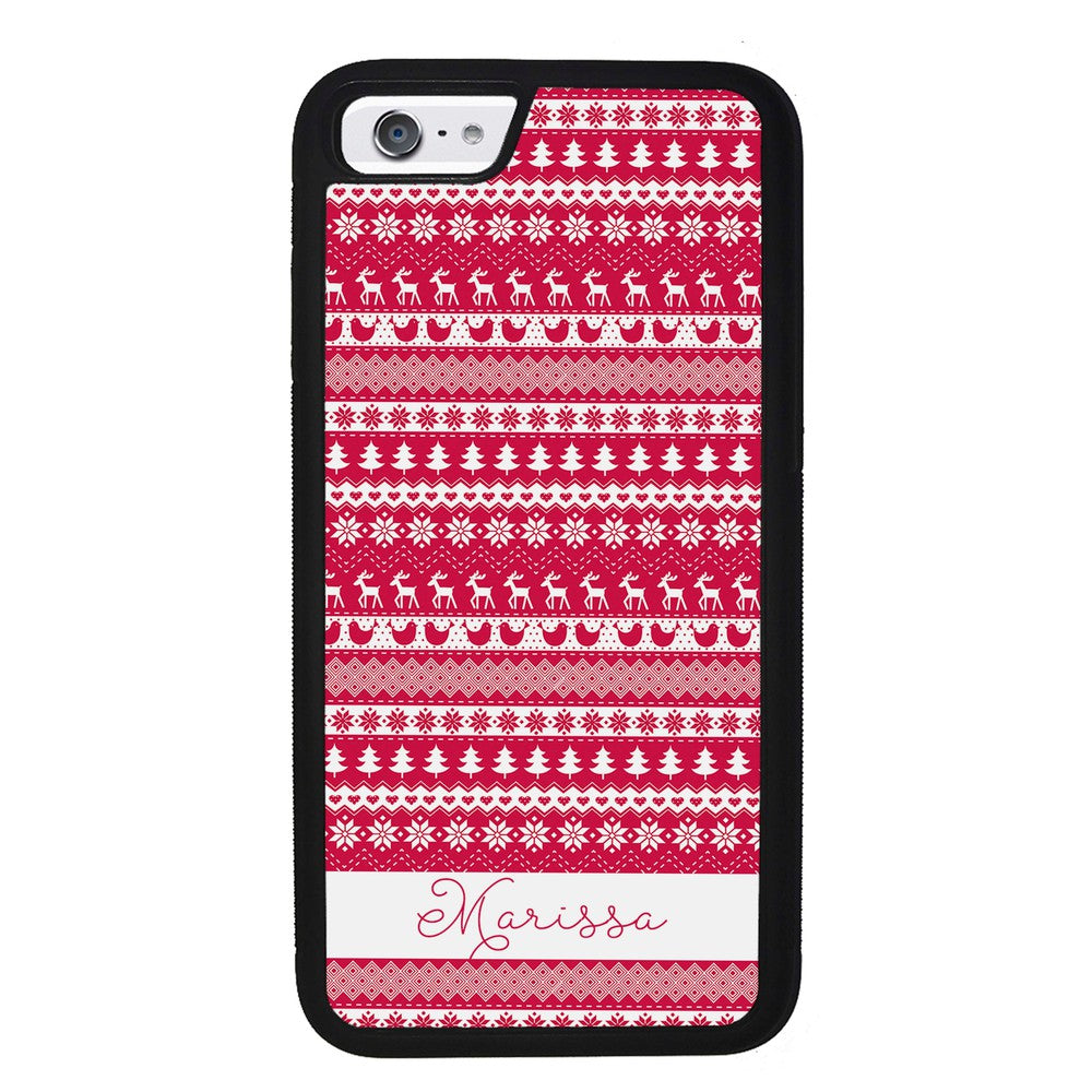 Christmas Sweater Personalized Apple iPhone Case