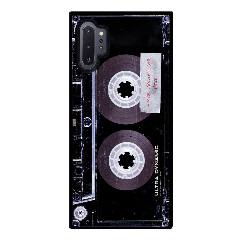 Clear Black Retro Cassette Tape Personalized Samsung Phone Case